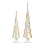 18" Silver Mercury Glass Pearl Trees Set/2 - Pure Apotheca