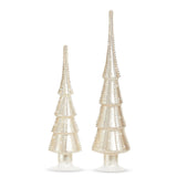 18" Silver Mercury Glass Pearl Trees Set/2 - Pure Apotheca