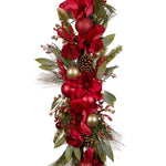 180 CM LUXE RED MAGNOLIA GARLAND - Pure Apotheca