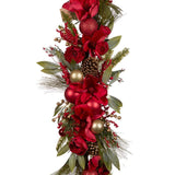 180 CM LUXE RED MAGNOLIA GARLAND - Pure Apotheca