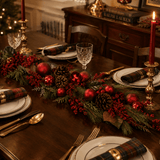 180cm Red Berry Pinecone Bauble Garland - Pure Apotheca