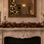 180cm Red Berry Pinecone Iced Bauble Garland - Pure Apotheca