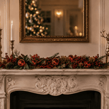 180cm Red Berry Pinecone Iced Bauble Garland - Pure Apotheca