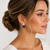 Peppa Pearl Blue Lapis Stone Studs