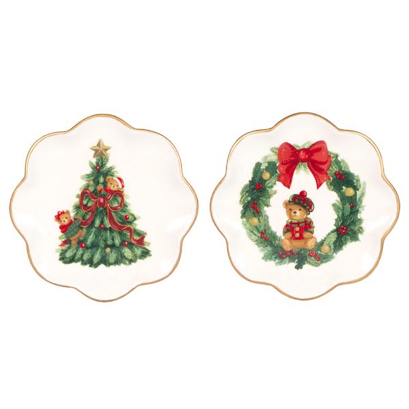 2 ASST COSY BEAR DESSERT PLATES - Pure Apotheca