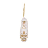 2 ASST WHITE AND GOLD BALLET SLIPPERS HANGING - Pure Apotheca