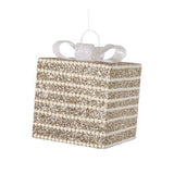20 CM CHAMPAGNE AND PEARL GLITTERED GIFT BOX - Pure Apotheca