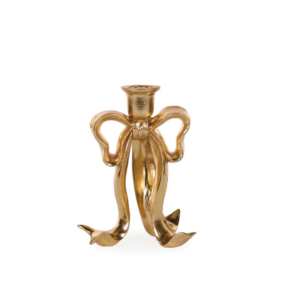 20 CM GILDED BOW CANDLE HOLDER - Pure Apotheca