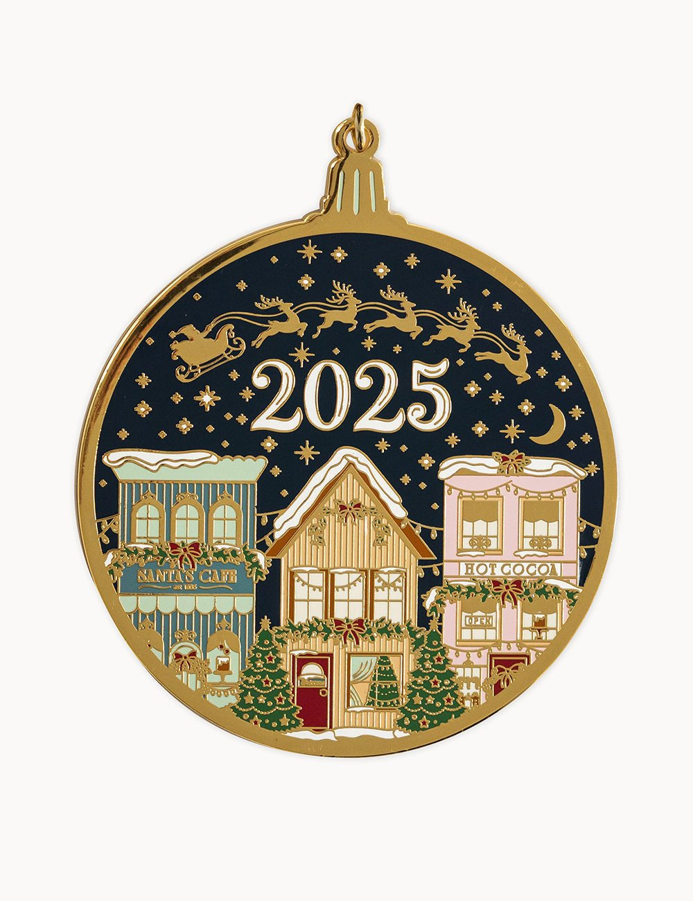 2025 Christmas Village Enamel Ornament - Pure Apotheca