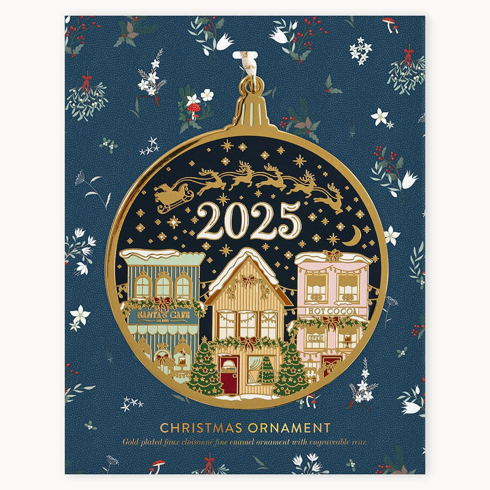 2025 Christmas Village Enamel Ornament - Pure Apotheca