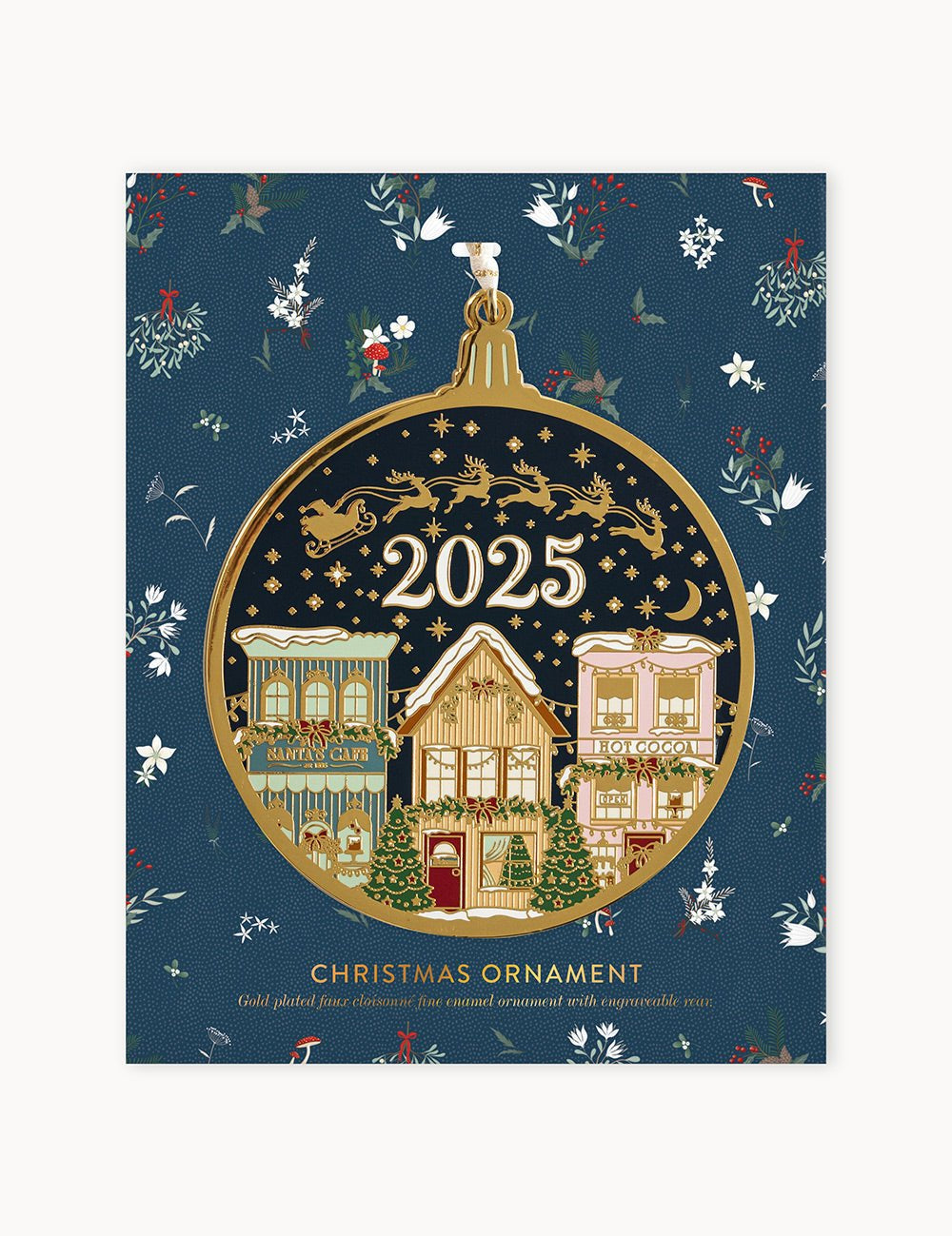 2025 Christmas Village Enamel Ornament - Pure Apotheca