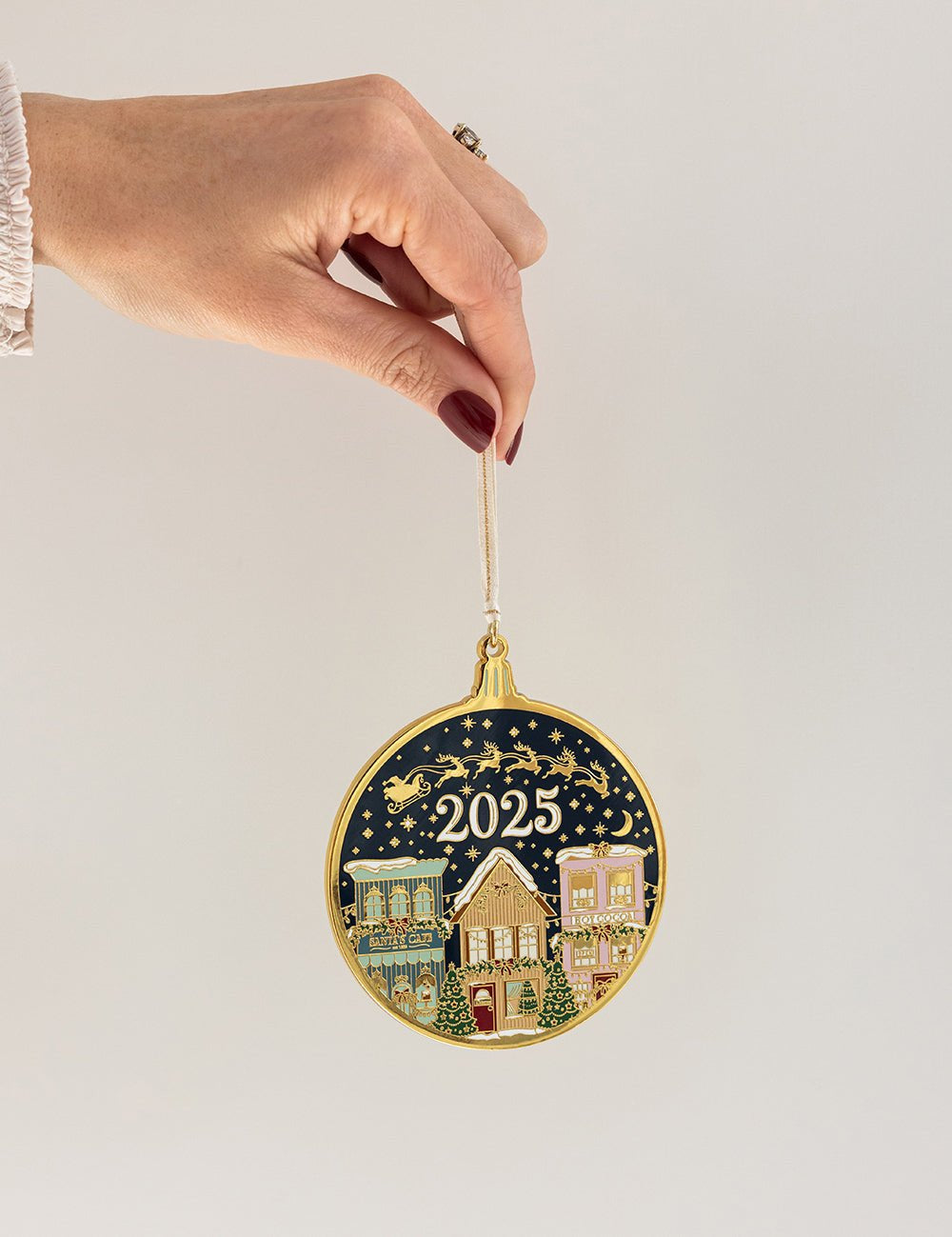 2025 Christmas Village Enamel Ornament - Pure Apotheca