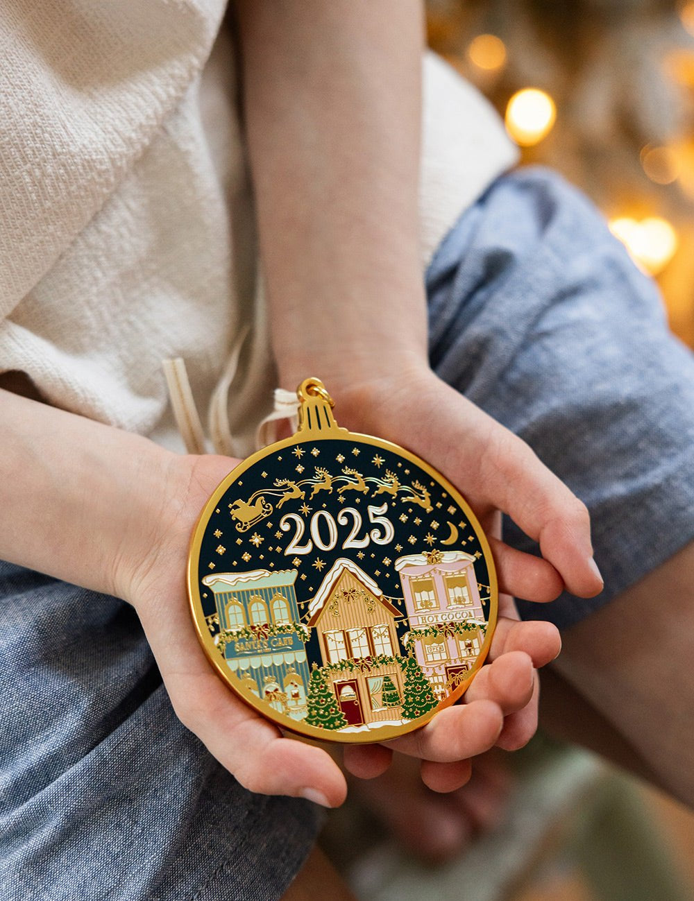 2025 Christmas Village Enamel Ornament - Pure Apotheca
