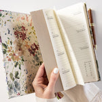 2025 Desktop Linen Bound Planner Spring Blooms - Pure Apotheca