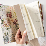 2025 Desktop Linen Bound Planner Spring Blooms - Pure Apotheca