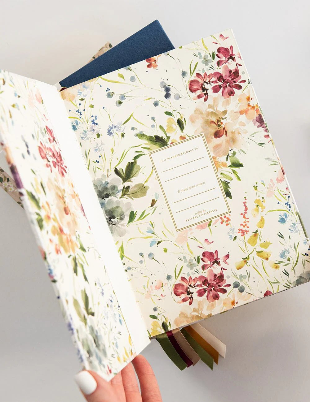 2025 Desktop Linen Bound Planner Spring Blooms - Pure Apotheca