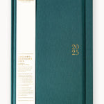 2025 Desktop Linen Bound Planner Teal - Pure Apotheca