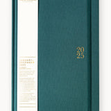 2025 Desktop Linen Bound Planner Teal - Pure Apotheca