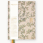 2025 Desktop Linen Bound Planner White Blossoms - Pure Apotheca