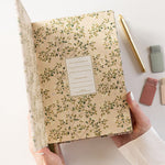 2025 Desktop Linen Bound Planner White Blossoms - Pure Apotheca