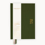 2025 Petite Linen Bound Planner Hunter Green - Pure Apotheca