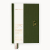 2025 Petite Linen Bound Planner Hunter Green - Pure Apotheca