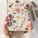 2025 Petite Linen Bound Planner Peony - Pure Apotheca