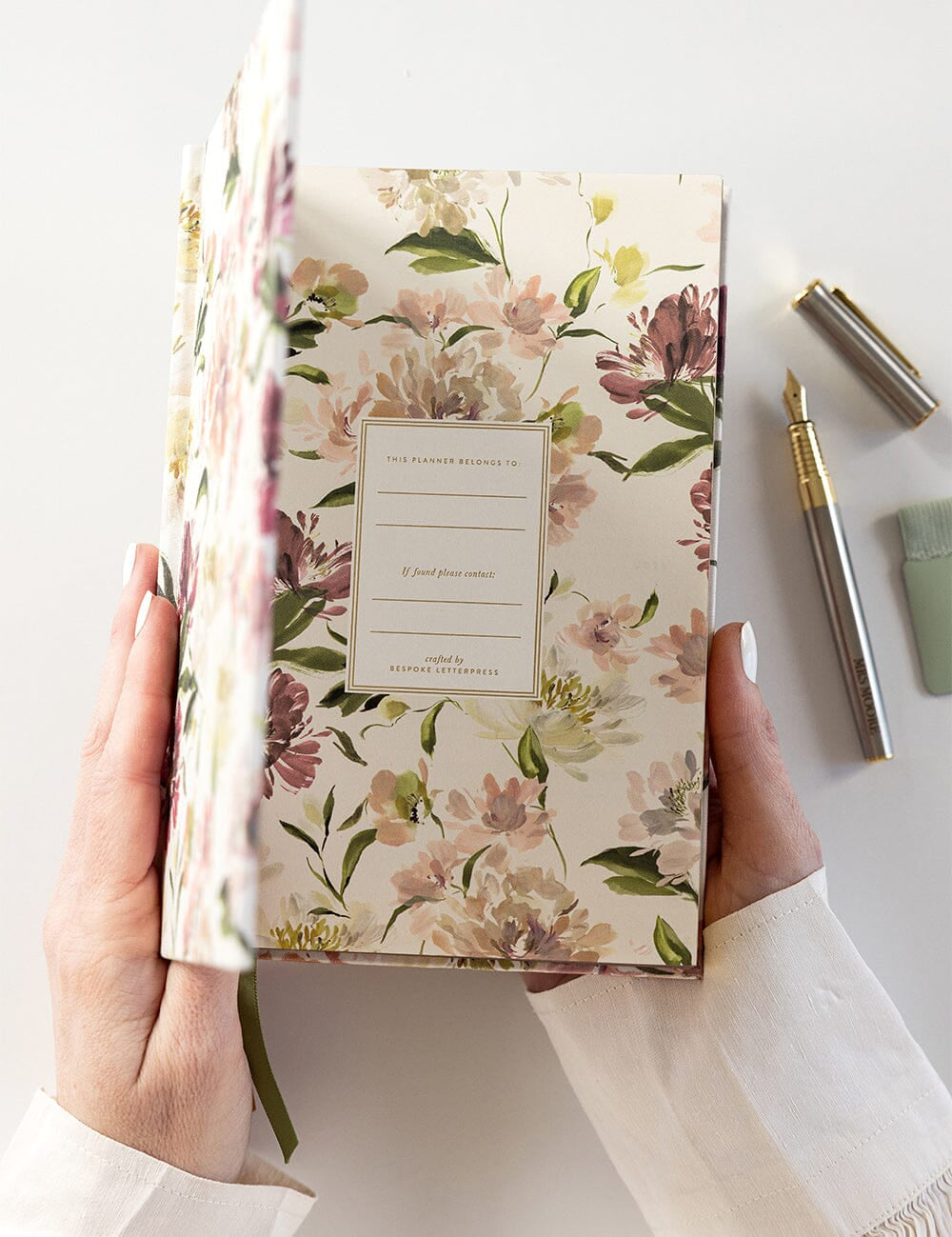 2025 Petite Linen Bound Planner Peony - Pure Apotheca