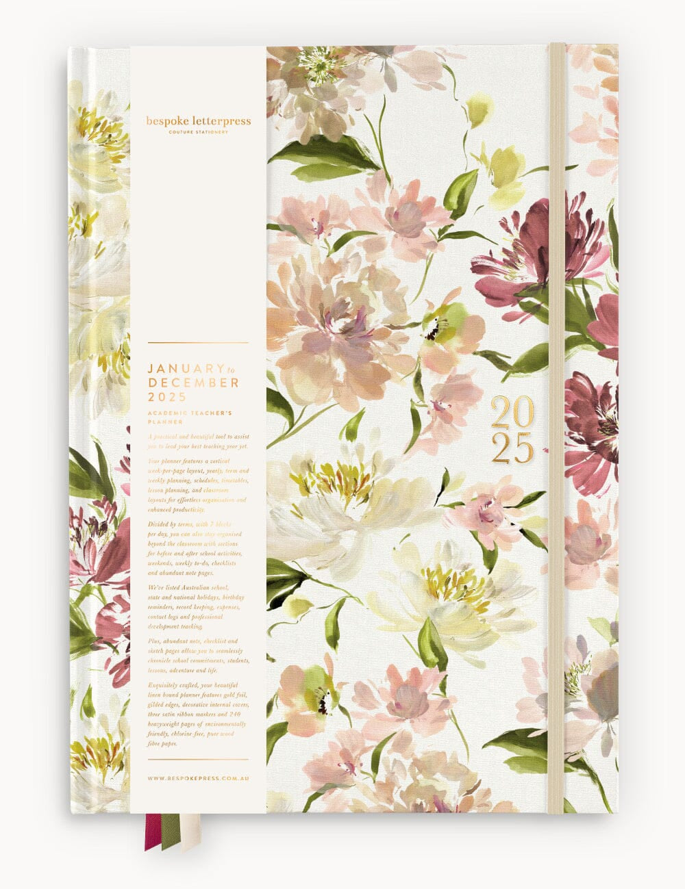 2025 Teachers Planner Peony - Pure Apotheca