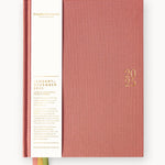 2025 Vertical Linen Bound Planner Tea Rose - Pure Apotheca