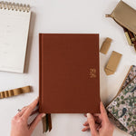 2026 Day to a Page Large Linen Bound Planner - Bronze - Pure Apotheca
