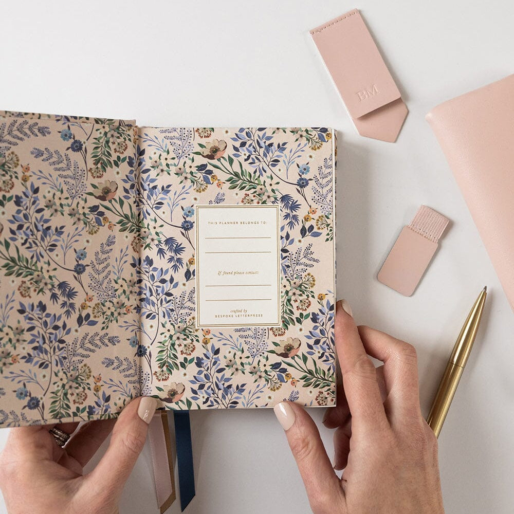 2026 Day to a Page Linen Bound Planner - Bluebuds - Pure Apotheca