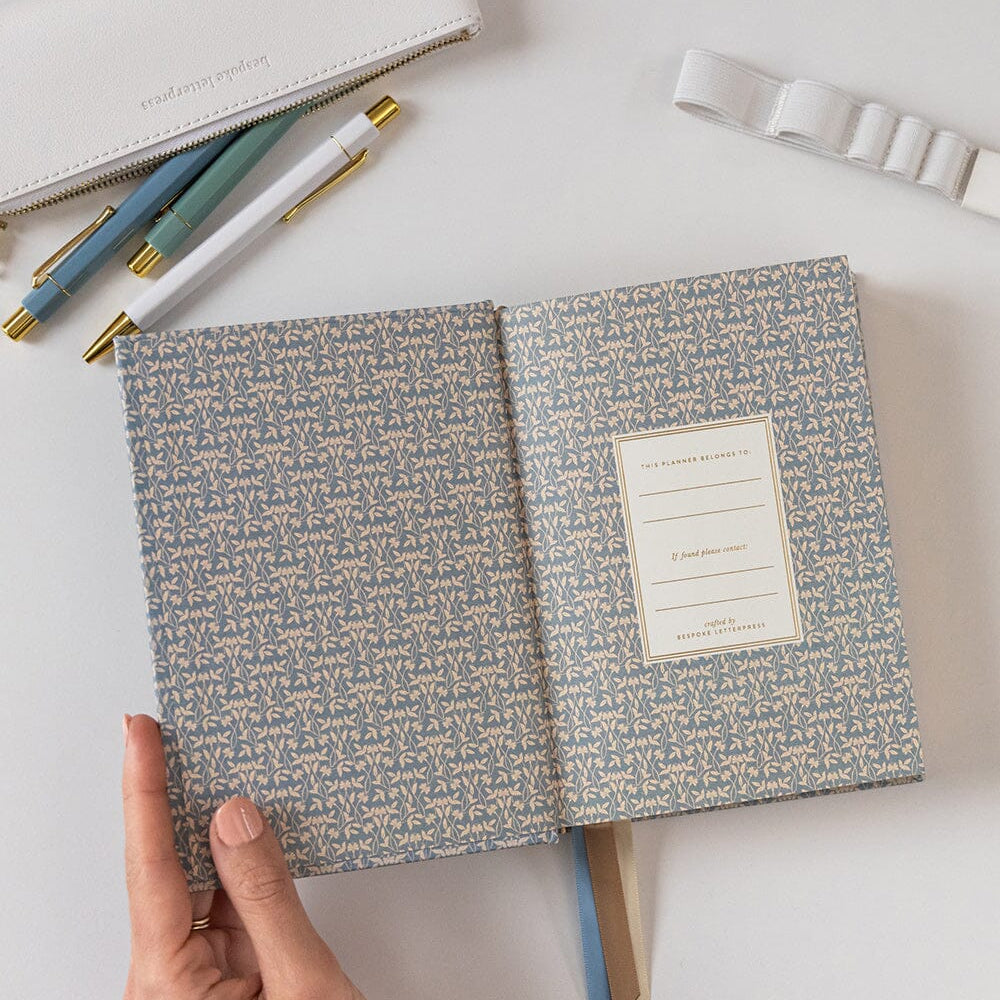 2026 Day to a Page Linen Bound Planner - Frost Bramble - Pure Apotheca