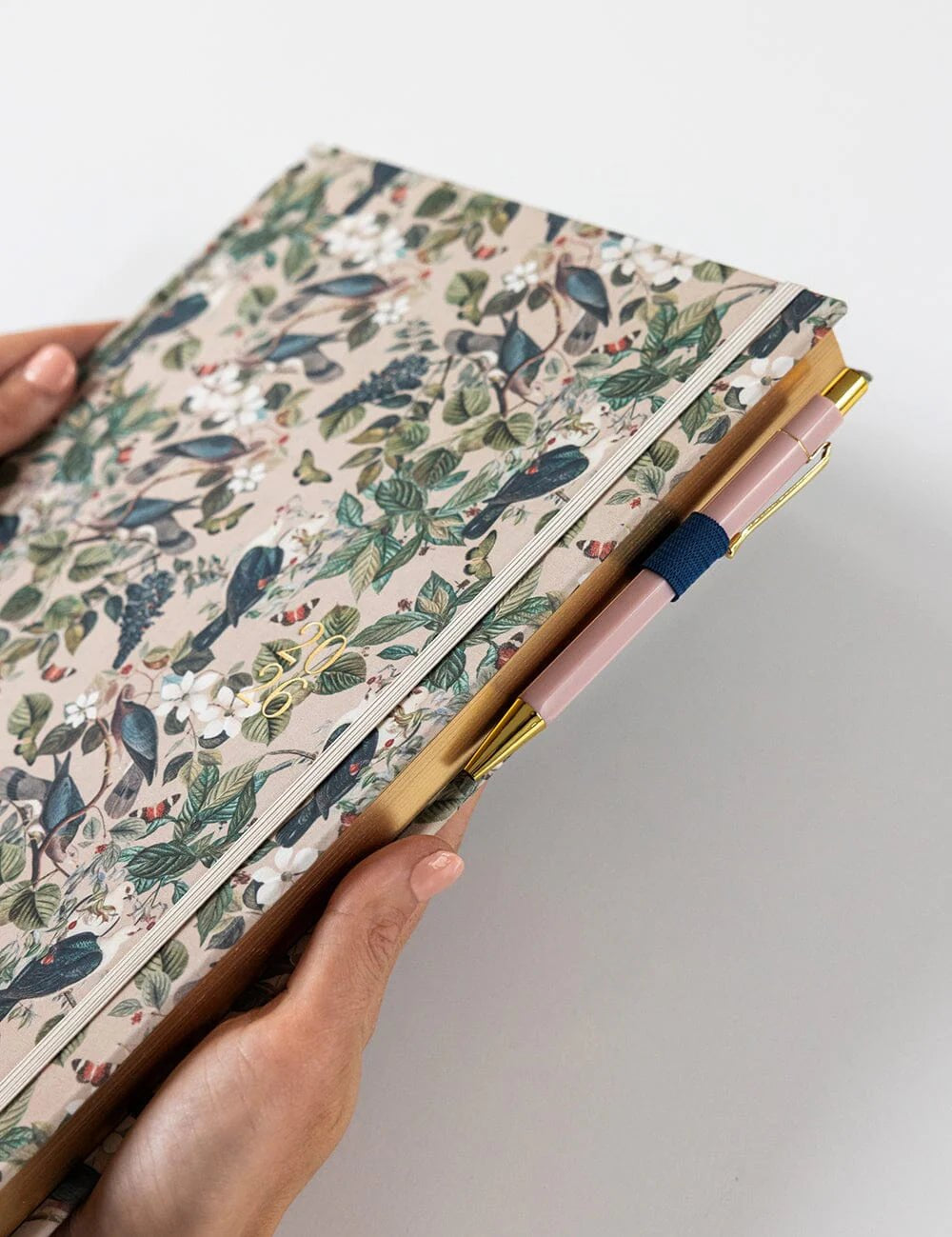 2026 Desktop A4 Linen Bound Planner - Botanical Grove - Pure Apotheca