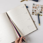 2026 Desktop A4 Linen Bound Planner - Botanical Grove - Pure Apotheca