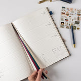 2026 Desktop A4 Linen Bound Planner - Botanical Grove - Pure Apotheca
