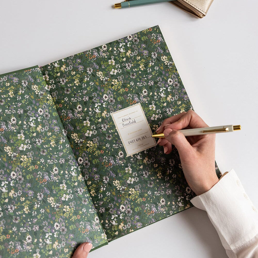 2026 Desktop A4 Linen Bound Planner - Finch - Pure Apotheca