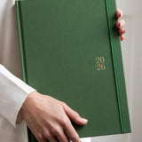 2026 Desktop A4 Linen Bound Planner - Finch - Pure Apotheca