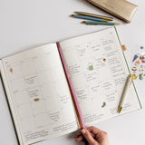 2026 Desktop A4 Linen Bound Planner - Finch - Pure Apotheca