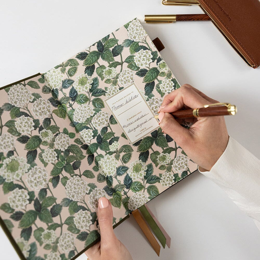 2026 Desktop Linen Bound Planner - Hunter Green - Pure Apotheca