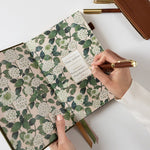 2026 Desktop Linen Bound Planner - Hunter Green - Pure Apotheca