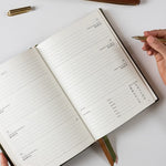 2026 Desktop Linen Bound Planner - Hunter Green - Pure Apotheca