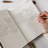 2026 Desktop Linen Bound Planner - Hunter Green - Pure Apotheca