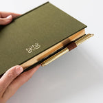 2026 Desktop Linen Bound Planner - Hunter Green - Pure Apotheca