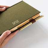 2026 Desktop Linen Bound Planner - Hunter Green - Pure Apotheca