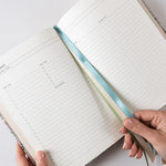 2026 Desktop Linen Bound Planner - Ivory Garden - Pure Apotheca