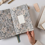 2026 Desktop Linen Bound Planner - Ivory Garden - Pure Apotheca
