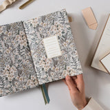 2026 Desktop Linen Bound Planner - Ivory Garden - Pure Apotheca