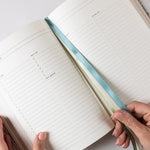 2026 Desktop Linen Bound Planner - Ivory Garden - Pure Apotheca