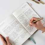 2026 Desktop Linen Bound Planner - Ivory Garden - Pure Apotheca